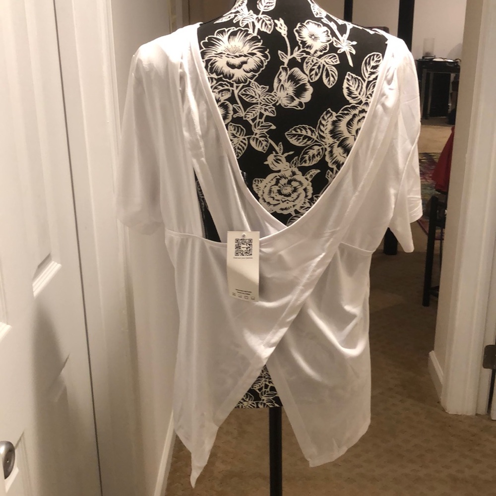 White Open Back Top